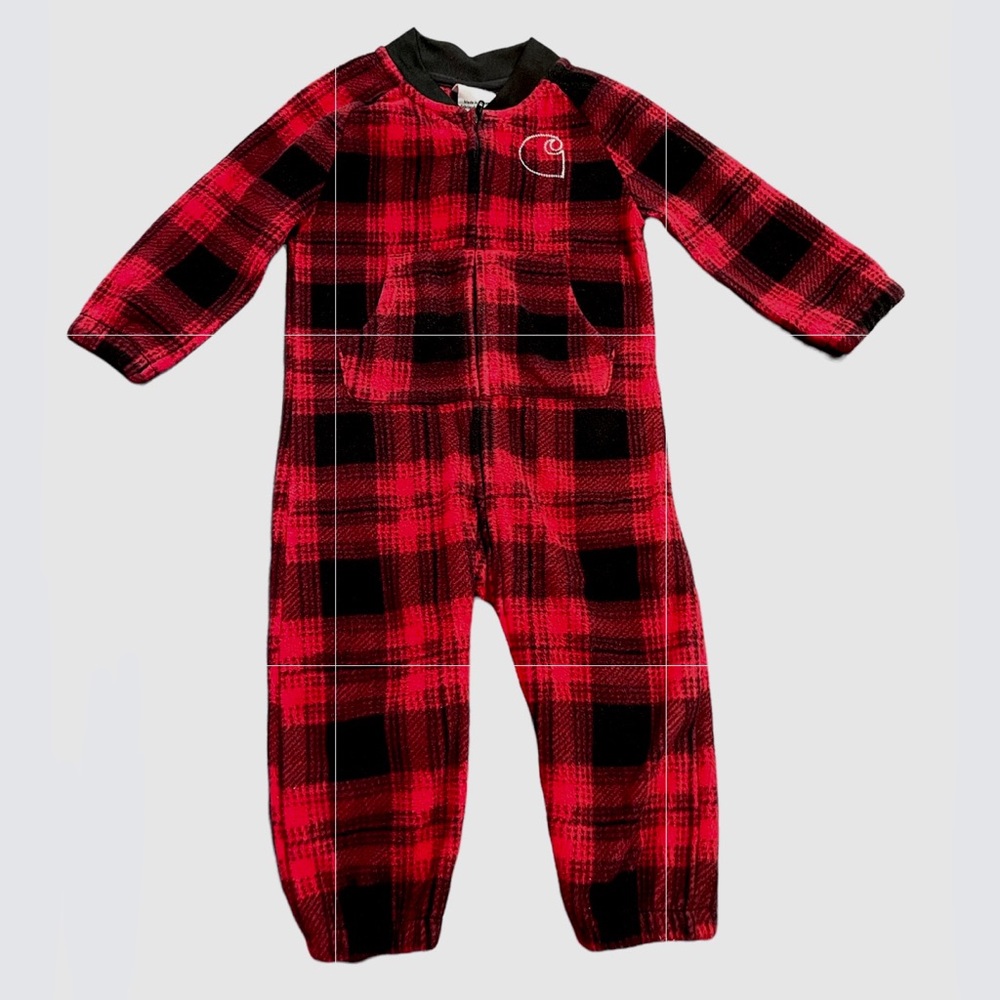 Carhartt Plaid Fleece Coverall 12M